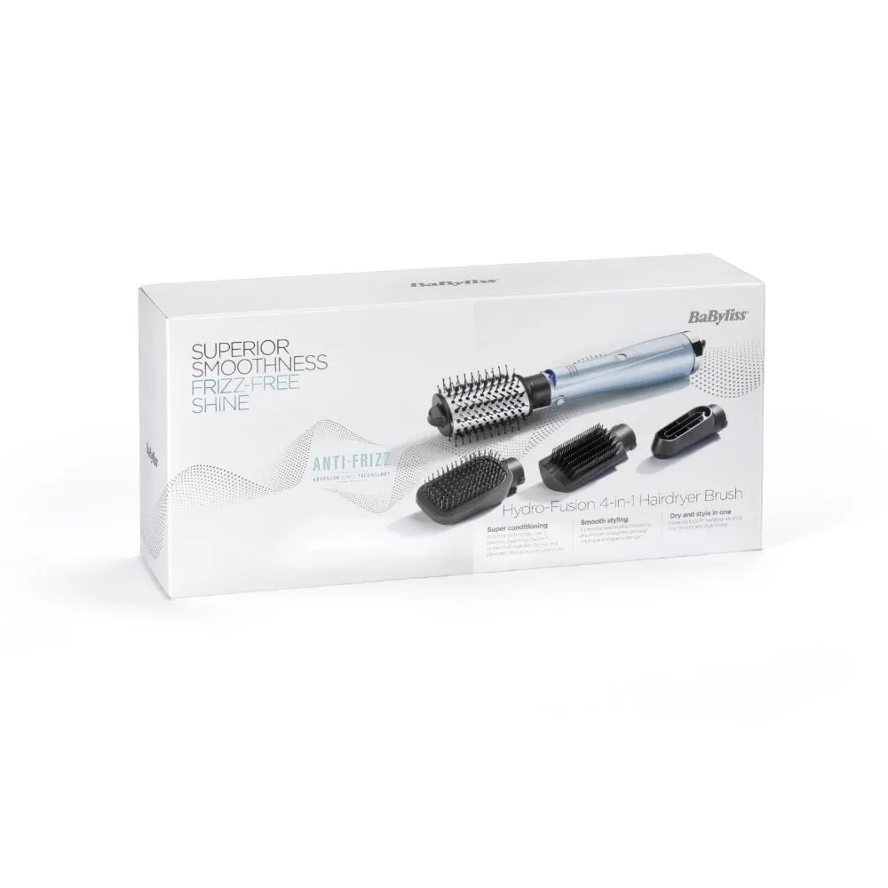 BaByliss Hydro Fusion Smooth & Shape Anti-Frizz 4-In-1 Hair Dryer Brush 2774U
