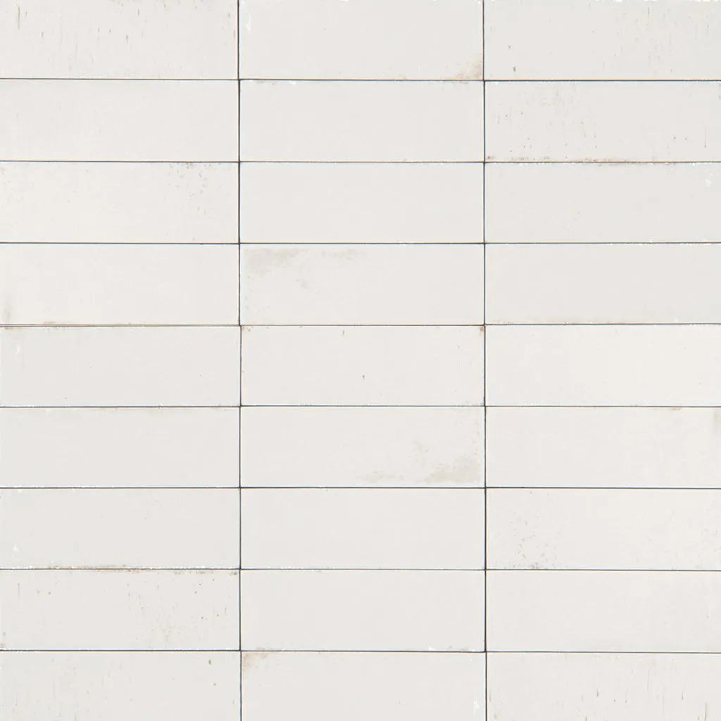 Bianco Glossy, 2" x 6" - Porcelain Tile