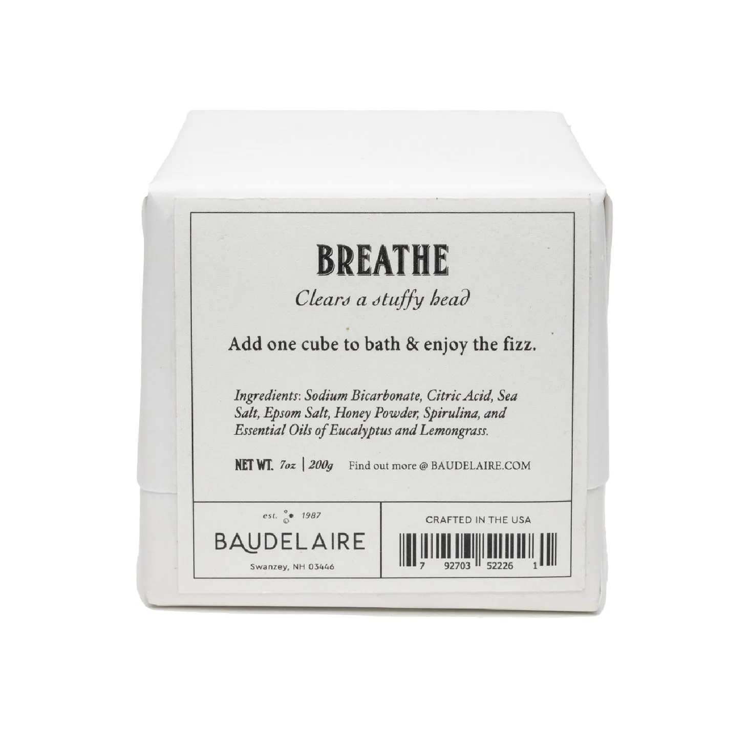 BREATHE Effervescent Cube Bath Bomb