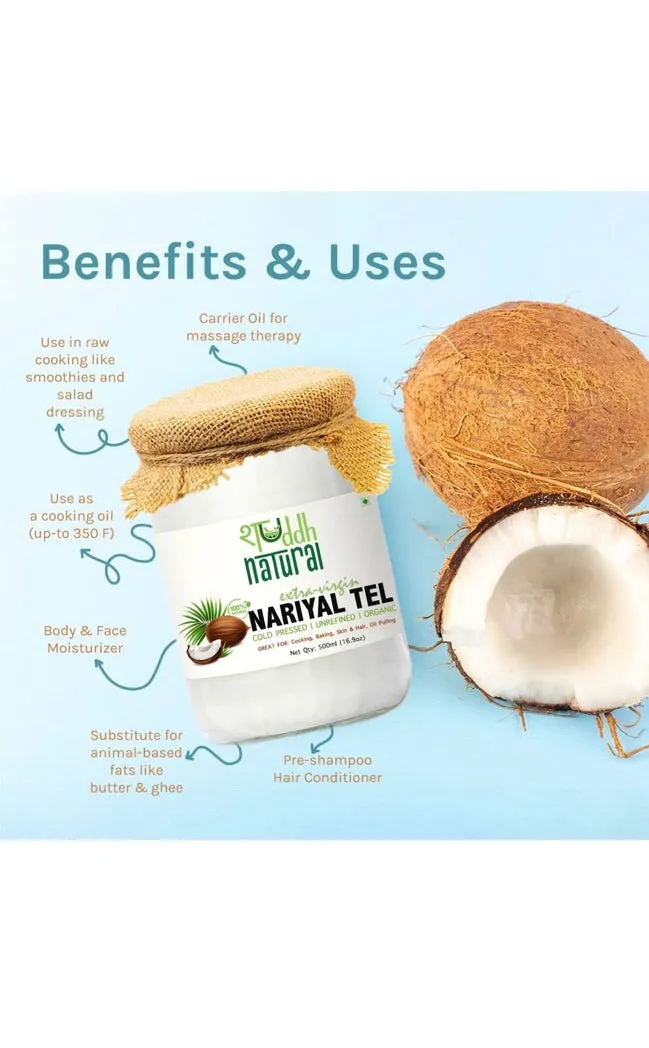 Coconut Oil | Cold Pressed | Face, Skin & Hair - 500 ml