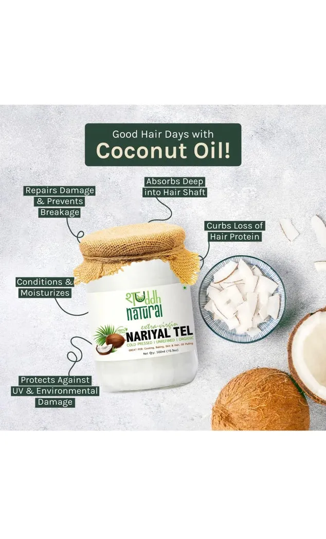 Coconut Oil | Cold Pressed | Face, Skin & Hair - 500 ml