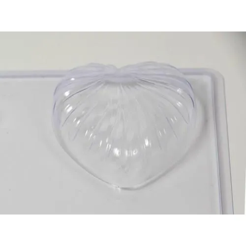 Large Fluted Heart PVC Soap/Bath Bomb Mould (4 Cavity)