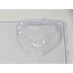Large Fluted Heart PVC Soap/Bath Bomb Mould (4 Cavity)