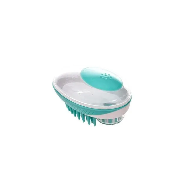 Scrub & Suds: Dog Wash Brush with Soap Dispenser!